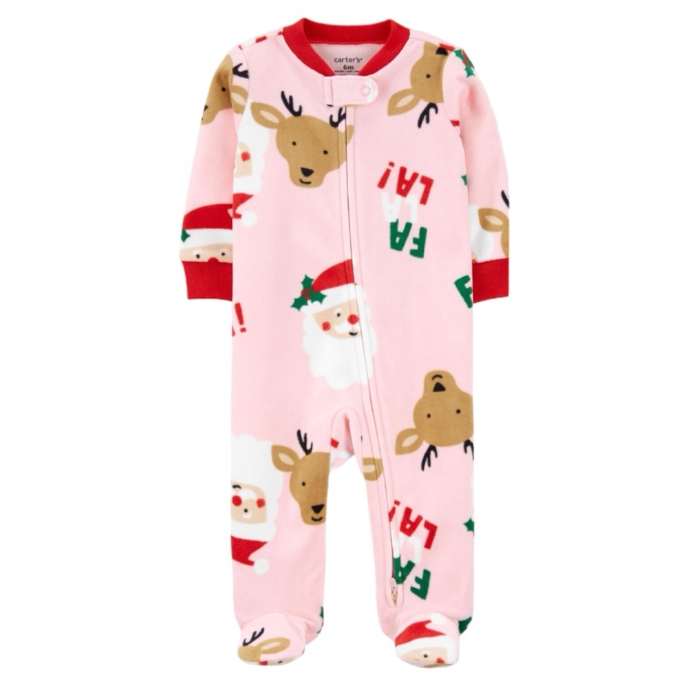 12M Carters Santa Zip-Up Fleece
Sleep & Play Pajamas
